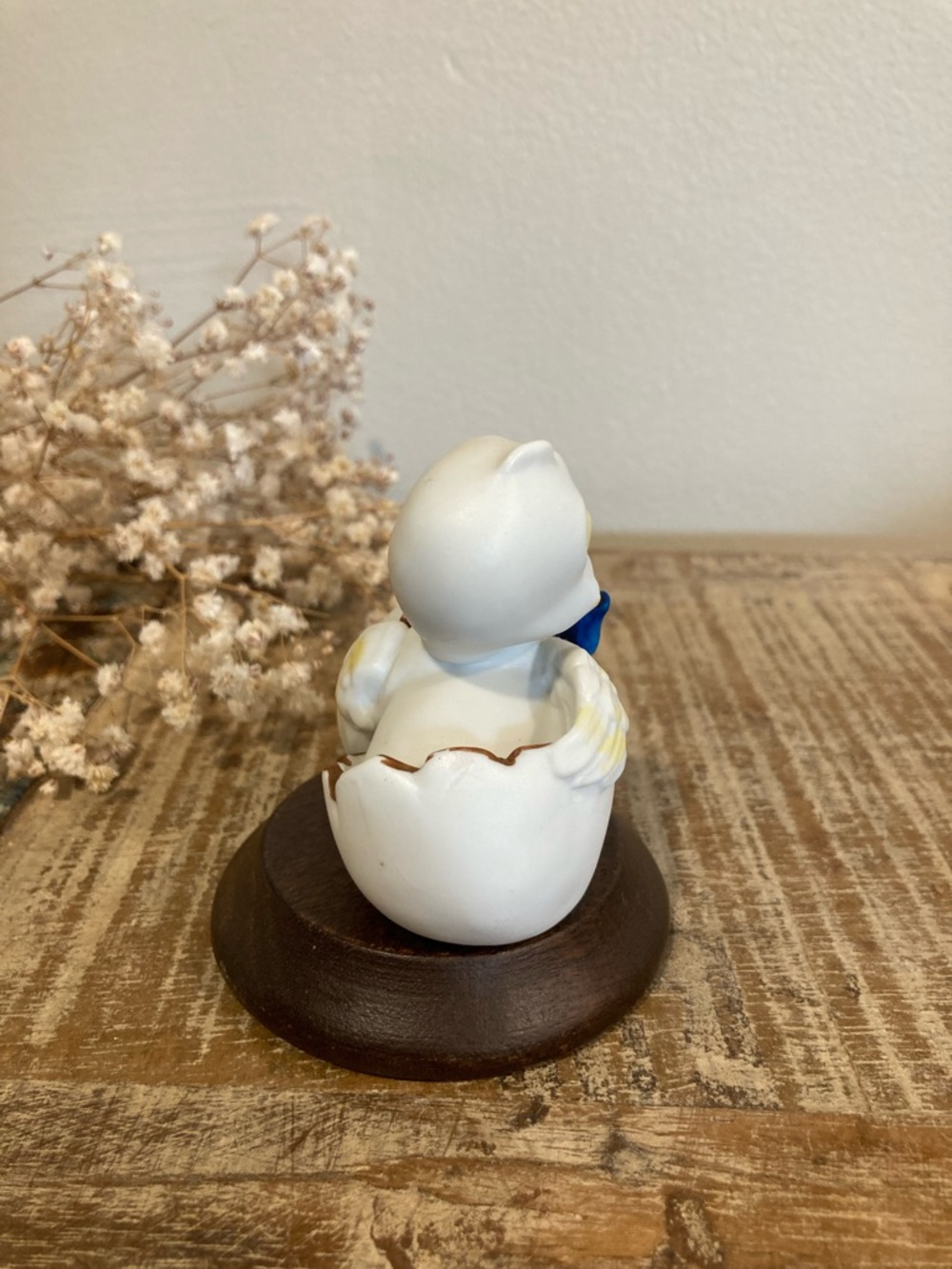 Vintage Ceramic Duckling Figure on Wood Base Lego Taiwan - Picture 4 of 12